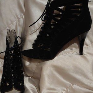 Lattice Open-Toe Heels